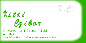 kitti czibor business card